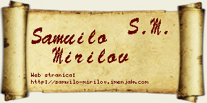 Samuilo Mirilov vizit kartica